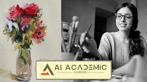 گل‌ ها با آبرنگ: گل های زیبای خود را رنگ کنید