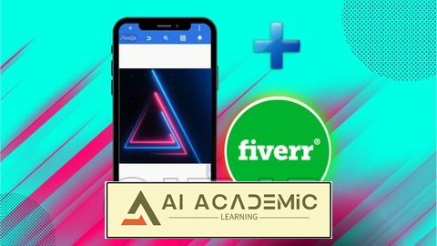 فریلنسری با طراحی گرافیک متن سه بعدی با گوشی هوشمند