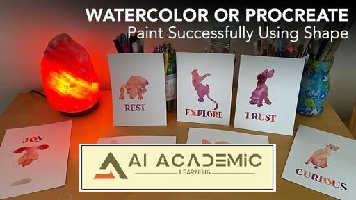 آبرنگ یا Procreate: نقاشی موفقیت‌آمیز با استفاده از شکل ها