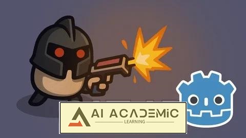 آموزش Godot 2D Academy: ساخت یک بازی سبک Brotato با Godot 4