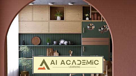 طراحی داخلی در 3Ds Max و Corona Renderer برای آشپزخانه