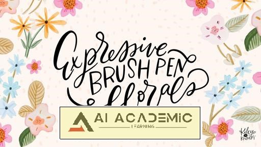 گل‌های اکسپرسیو با brush pens