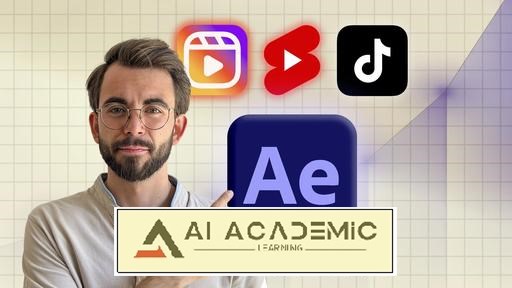 تسلط به موشن گرافیک با افترافکت (برای تیک‌تاک، اینستاگرام و یوتیوب)