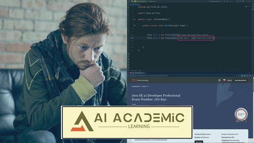 توسعه‌دهنده Java SE 21 (آزمون گواهینامه 1Z0-830): I/O و مدیریت فایل در جاوا