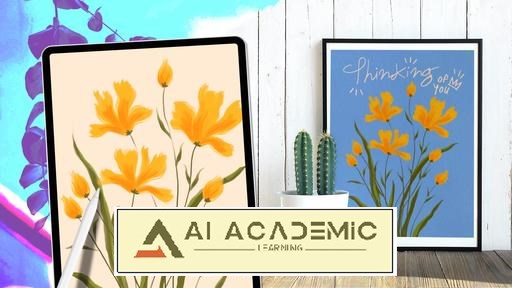 گل‌های آزاد و انبوه - خلق گل‌های وحشی اکسپرسیو با آبرنگ در Procreate