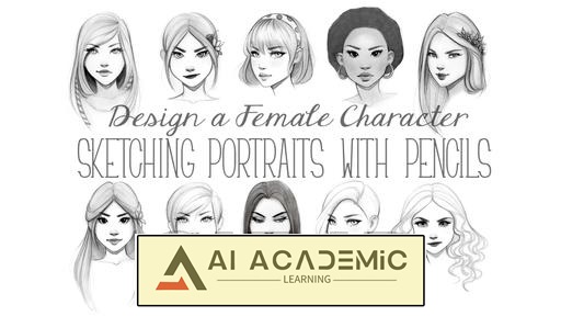طراحی یک کاراکتر زنانه - اسکچینگ پرتره با مداد