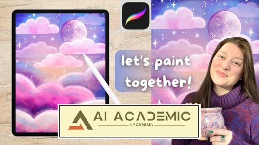 نقاشی در Procreate - نقاشی یک منظره رویایی از ابرها (شامل براش‌ها، پالت رنگ و بوم)