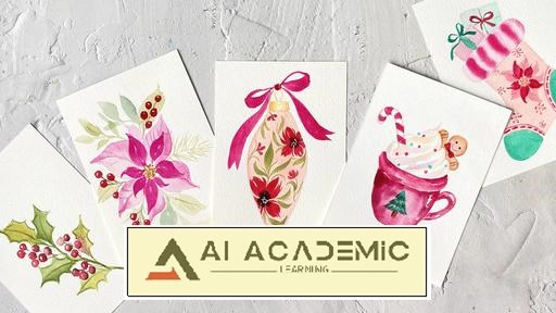 کارت‌های کریسمس با آبرنگ: 5 پروژه سرگرم‌کننده و دوست‌داشتنی برای تعطیلات