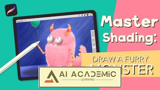 تسلط به سایه‌زنی در Procreate - طراحی یک هیولای پشمالو