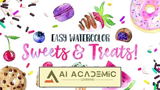 شیرینی‌ها و خوراکی‌های آبرنگی آسان و سرگرم‌کننده! – آموزش گام‌به‌گام نقاشی برای مبتدیان