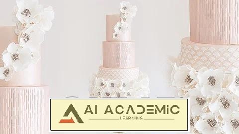 یادگیری تکنیک‌های کیک عروسی با تزیین رافل