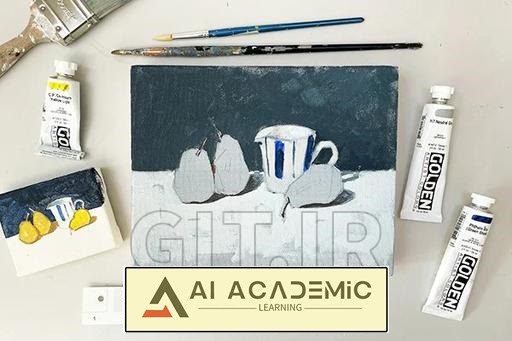 طبیعت بی‌جان با اکریلیک برای مبتدیان - پروژه طبیعت بی‌جان مدرن