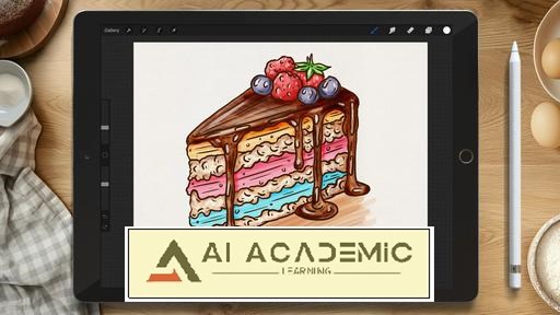 آموزش Procreate برای علاقه‌مندان به کیک - تصویرسازی هنر خوشمزه کتاب آشپزی