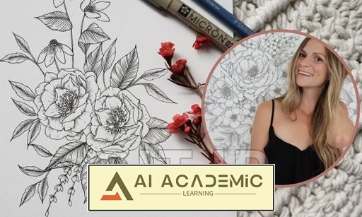 طراحی گل‌ها با جوهر 101: خط، عمق و تکسچر