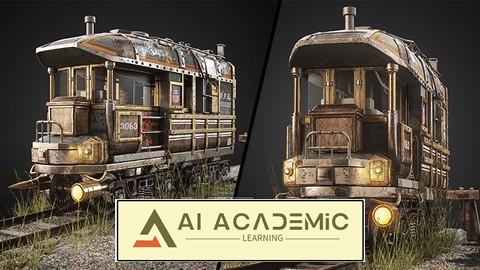 تسلط به سه بعدی: مدل‌سازی، آنرپ و تکسچرینگ یک قطار