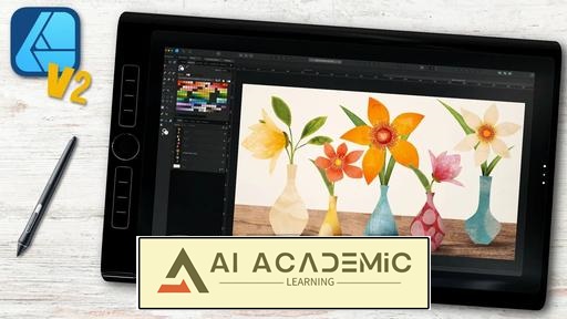تصویرسازی دیجیتال - گل‌های برداری دارای تکسچر در Affinity Designer V2