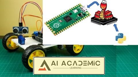 ربات دور شونده از مانع با Raspberry pi pico