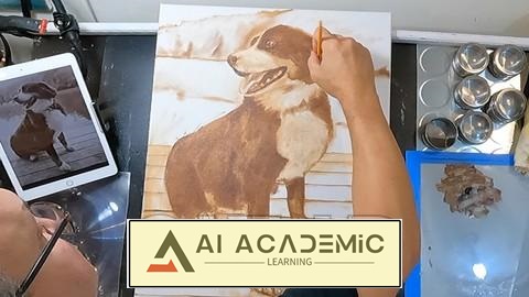 نقاشی رنگ روغن پرتره حیوان خانگی