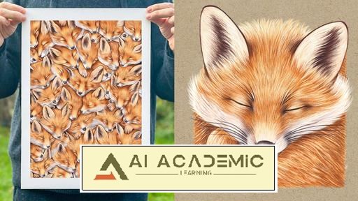 نقاشی یک بچه روباه خوابیده در Procreate