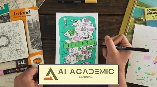 تصویرسازی در اسکچ‌بوک - کشیدن یک نقشه سفر شخصی و رنگارنگ