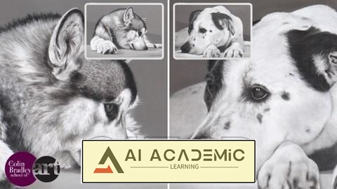 چگونه نقاشی سگ‌ها را طراحی کنیم؟ - افکت تک‌رنگ - فقط با 4 مداد پاستل