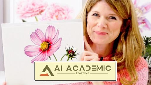 روش چهار مرحله‌ای برای آبرنگ واقع‌گرایانه - نقاشی یک گل ستاره‌ای