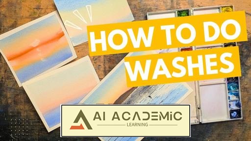 آموزش تکنیک شست‌وشو (Washe) در آبرنگ برای افراد کاملا مبتدی