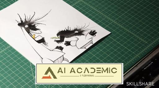 رسم روزانه هیولاها: الهام گرفتن در کار با جوهر
