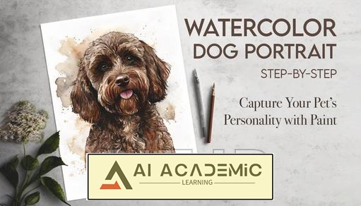 پرتره سگ با آبرنگ: راهنمای گام به گام برای ثبت خصلت یک حیوان خانگی با قلم مو و رنگ