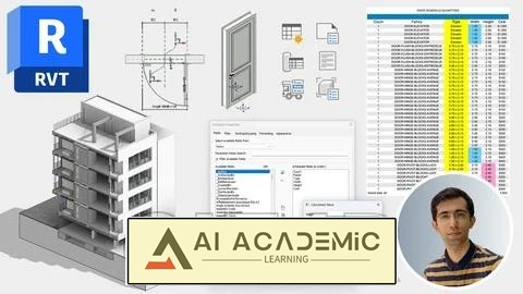 آموزش Revit 2026 - زمانبندی‌ها و برداشت کمیت‌ها از پایه تا پیشرفته