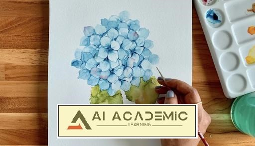گل‌های ادریسی با آبرنگ: رویکردی گام‌به‌گام برای مبتدیان