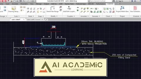 نقشه‌کشی سازه‌ اعضای بتن آرمه با CAD RC و RebarCAD