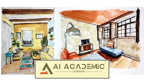 طراحی در سفر: فضاهای داخلی در پرسپکتیو یک نقطه‌ای و دو نقطه‌ای