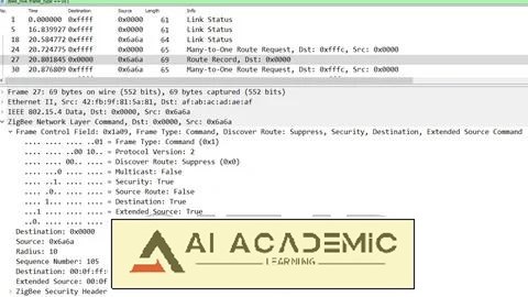 استفاده از Wireshark برای درک لایه شبکه Zigbee