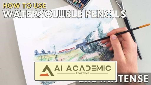 یادگیری استفاده از مدادهای آبرنگی و Inktense – تکنیک‌های سریع و هوشمند