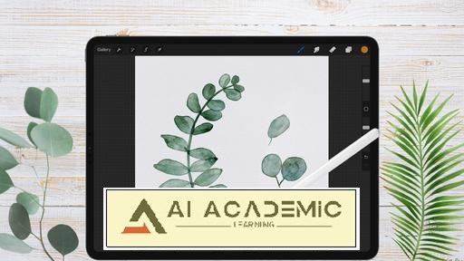 نقاشی دیجیتال در Procreate - برگ‌های آبرنگ