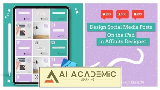 طراحی قالب پست شبکه‌های اجتماعی با استفاده از Affinity Designer V1 در iPad