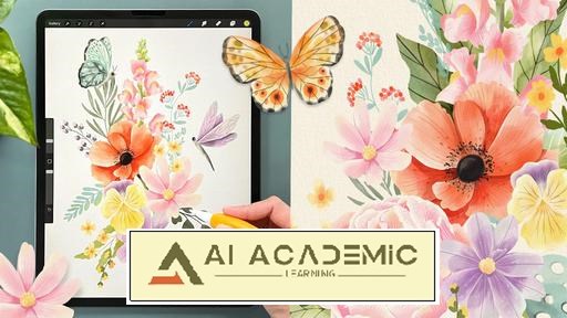 آبرنگ آسان با Procreate - ایجاد تصاویری از گیاهان در آیپد