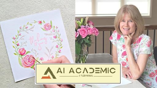 نقاشی یک گل رز ساده با آبرنگ: کارت تبریک زیبای خود را بسازید
