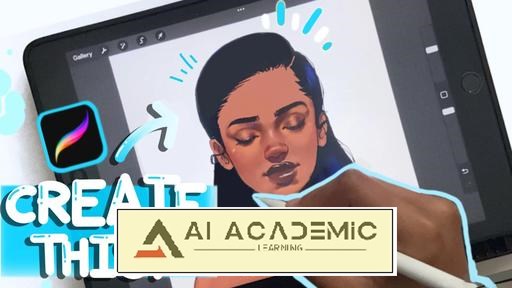 نقاشی دیجیتال در Procreate - تکنیک رنگ‌آمیزی مو